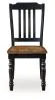 Ashley Furniture PCD619-01 Clorazi - Dining Room Side Chair (Set of 2) - Black / Brown