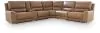 Ashley Furniture PCU62606S10 Ashley Furniture PCU62606S10 DeepWakes - 6-Piece Power Reclining Sectional With 2 Armless Chairs And Storage Console - Caramel
