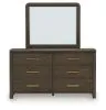 Ashley Furniture PCB843B1 Ashley Furniture PCB843B1 Radkin - Dresser And Mirror - Burnished Brown