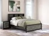 Ashley Furniture PCB1118B18 Broachmyn - Queen Lighted Bookcase Panel Bed - Black / Gray