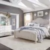 Liberty Furniture 652-BR-QPSDM Liberty Furniture 652-BR-QPSDM Farmhouse Reimagined - 3 Piece Bedroom Set (Queen Poster Bed, Dresser & Mirror) - Antique White / Chestnut Tops