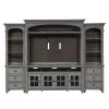 Liberty Furniture 824-ENTW-ECP Heartland - Entertainment Center With Piers - Antique White / Tobacco Tops