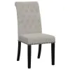 CoasterEssence 115182 Alana - Velvet Upholstered Dining Side Chair (Set of 2) - Sand