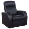 CoasterEssence 600001-S4B Cyrus - 5 Piece Upholstered Home Theater Seating - Black