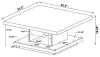 CoasterEveryday 705168 Reston - Square Engineered Wood Coffee Table - Cappuccino