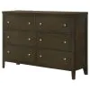 Coaster Fine Furniture 224423 Wilkes - 6-Drawer Dresser Cabinet - Dark Cocoa