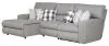 Jackson Furniture Industries 615/07/04/02-38 Jackson Furniture Industries 615/07/04/02-38 Rockport - 3 Piece Power Reclining Sectional With 1 LSF Lay-Back Chaise, 1 Armless Chair And 1 Lay-Flat Recliner - Gray