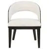 Coaster Fine Furniture 115393 Leandro - Upholstered Dining Arm Chair (Set of 2) - Burnished Black / Cream