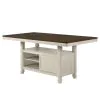 ACME 77180 Tasnim - Counter Dining Table - Oak & Antique White