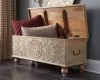 Ashley Furniture A4000039 Fossil Ridge - Storage Bench - Beige