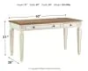 Ashley Furniture H743-134 Realyn - Home Office Lift Top Desk - White / Brown