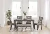 Ashley Furniture D425-325 Wrenning - Dining Room Table Set (Set of 6) - Gray