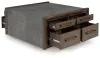 Ashley Furniture T669-8 Kallenny - Square Cocktail Table - Brown / Gray