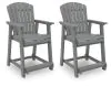 Ashley Furniture PCP227-124 Sanctuary Beach - Barstool (Set of 2) - Dark Gray