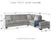 Ashley Furniture 87214S2 Ashley Furniture 87214S2 Altari - Right Arm Facing Corner Chaise 2 Pc Sectional - Alloy