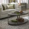 Liberty Furniture 960-OT-O3PCS Modern View - 3 Piece Table Set (1 Oval Cocktail Table 2 End Tables) - Gauntlet Gray