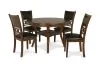 New Classic D1701-50S-BRN New Classic D1701-50S-BRN Gia - 5 Piece Round Dining Set - Brown