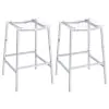 Coaster Fine Furniture 182359 Jovani - Acrylic Backless Bar Stool (Set of 2) - Chrome
