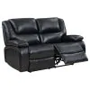 Coaster Fine Furniture 610245 Camila - Upholstered Motion Reclining Loveseat - Black