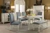Furniture of America CM3872WH-BN Siobhan - Bench - Antique White / Gray