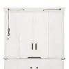 Liberty Furniture 498-EC69 Morgan Creek - Entertainment Hutch - Antique White / Wirebrushed Tobacco Accents