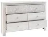 Ashley Furniture B181-31 Paxberry - Six Drawer Dresser - Medallion Drawer Pulls - Whitewash