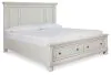 Ashley Furniture B742B24 Robbinsdale - Queen Panel Storage Bed - Antique White