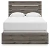 Ashley Furniture PCB2405B2 Graystorm - Queen Panel Bed - Brown Gray