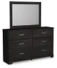 Ashley Furniture B2589B1 Ashley Furniture B2589B1 Belachime - Dresser, Mirror - Black