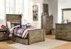 Ashley Furniture B446B8 Ashley Furniture B446B8 Trinell - Twin Panel Bed With 1 Large Storage Drawer - Brown