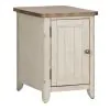 Liberty Furniture 652-OT1022 Farmhouse Reimagined - Door Chair Side Table With Charging Station - Antique White / Chestnut Tops