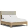 Riverside Furniture 91070-91071-91072 Davie - Queen Upholstered Bed - Light Brown