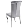 CoasterEssence 105073 Betty - Velvet Upholstered Dining Side Chair (Set of 4) - Gray And Chrome