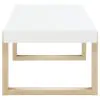 CoasterEssence 753398 Pala - Rectangular Coffee Table - White High Gloss And Natural