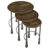 CoasterElevations 935971 Deja - 3 Piece Round Nesting Table Set - Natural And Gunmetal