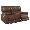 Coaster Fine Furniture 610265P Greenfield - Upholstered Power Reclining Loveseat - Saddle Brown