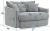 Jackson Furniture Industries 71009-1400/28 Jackson Furniture Industries 71009-1400/28 Matty - Round Accent Cuddle Chaise - Pewter