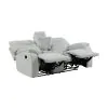 New Classic U2542-25-MST Chablis - Reclining Console Loveseat - Mist Gray