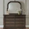 Liberty Furniture 765-BR-DM Providence Park - Dresser & Mirror - Chateau Brown