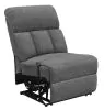 CoasterEssence 609540AR Bahrain - Upholstered Armless Recliner - Charcoal