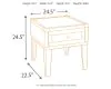 Ashley Furniture T901-3 Todoe - Rectangular End Table - Dark Gray