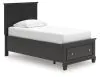 Ashley Furniture B687B21 Ashley Furniture B687B21 Lanolee - Twin Panel Storage Bed - Black