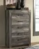 Ashley Furniture B440/31/36/46/58/56/99 Ashley Furniture B440/31/36/46/58/56/99 Wynnlow - 6 Pc. - Dresser, Mirror, Chest, King Crossbuck Panel Bed - Gray