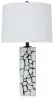 Ashley Furniture L429044 Macaria - Marble Table Lamp - White / Black