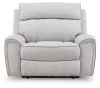 Ashley Furniture PC9880282 Social Pointe - Power Recliner / Adjustable Headrest - Pearl / Ash