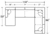 Jackson Furniture Industries 1345/72/30/75-11 Jackson Furniture Industries 1345/72/30/75-11 Harper - 3 Piece Sectional With LSF Chaise - Oyster
