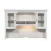 Liberty Furniture 417-HO132 Allyson Park - Jr Executive Credenza Hutch - Wirebrushed White / Charcoal