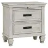 CoasterEssence 205331KE-S4 Franco - 4 Piece Eastern King Bedroom Set - Distressed White