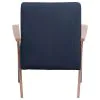 CoasterEssence 905415 Cheryl - Upholstered Wood Arm Accent Chair - Dark Blue