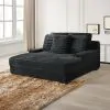 New Classic U5482-27-BLK Embrace - Dual Chaise Lounge - Charcoal